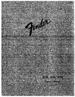 Fender 3014-3016-3018 - Owners Manual